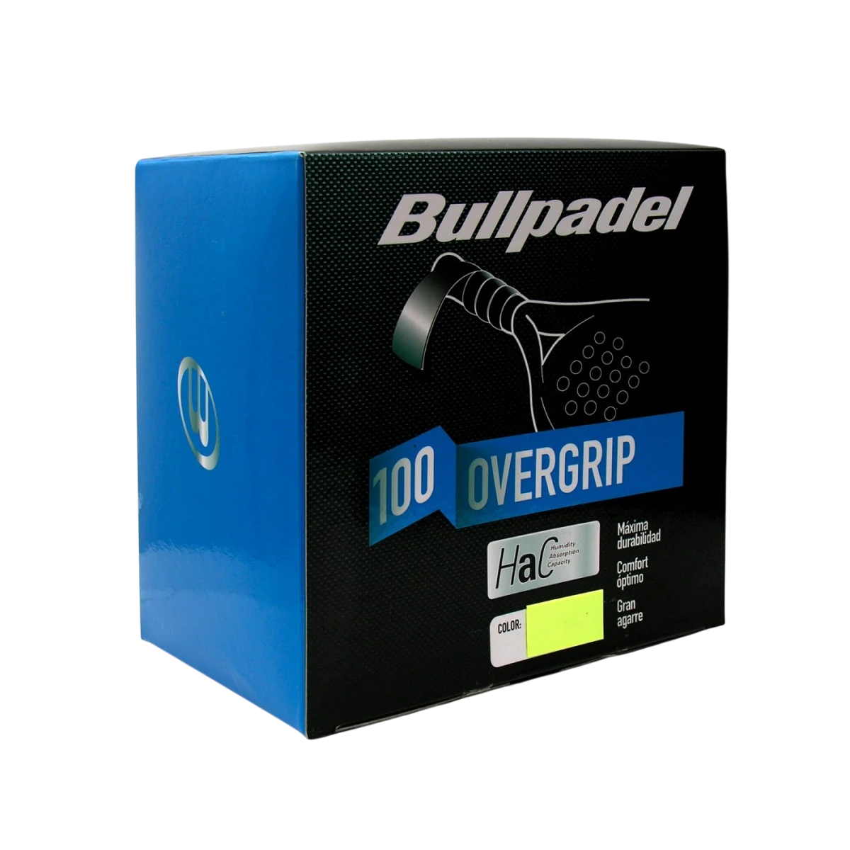 Caja Overgrips Bullpadel Hac Amarillo Fluor 100 Unidades