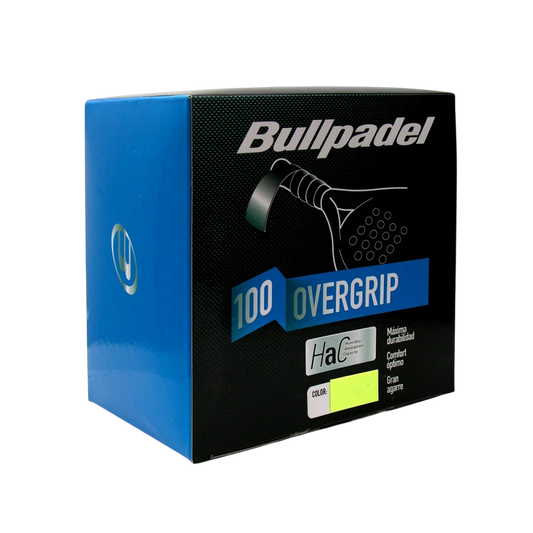 Caja Overgrips Bullpadel Hac Amarillo Fluor 100 Unidades