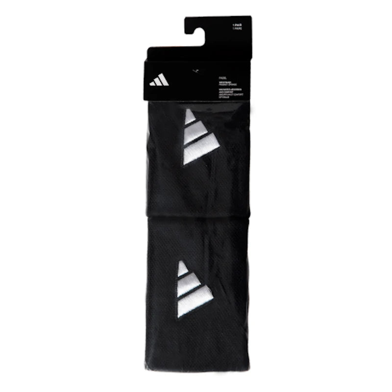 Muñequeras Adidas Negro/Blanco 2 unidades