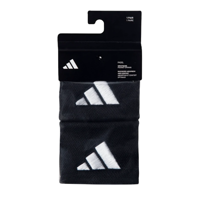 Muñequeras Adidas Pequeñas Negro/Blanco 2 unidades