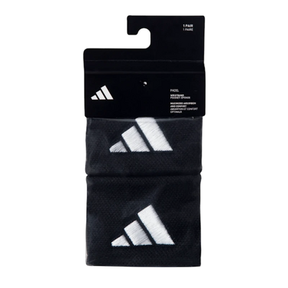 Muñequeras Adidas Pequeñas Negro/Blanco 2 unidades