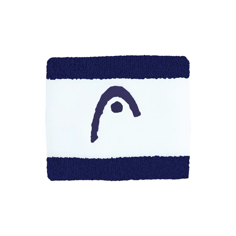 Muñequeras Head Striped 2.5 Azul Marino/Blanco 2025 2 unidades