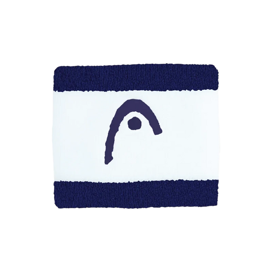 Muñequeras Head Striped 2.5 Azul Marino/Blanco 2025 2 unidades
