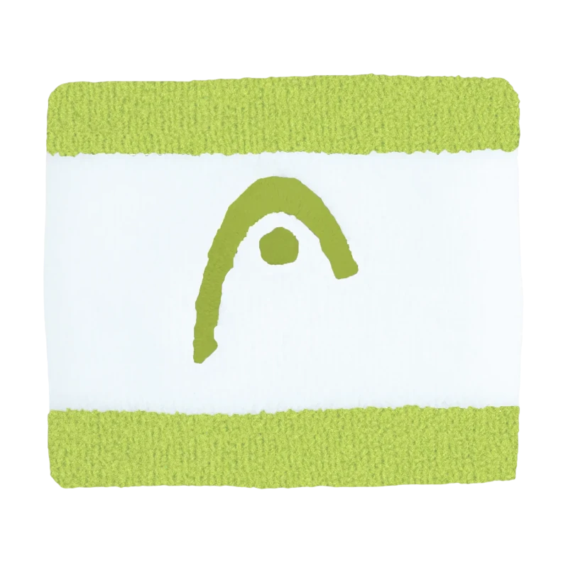 Muñequeras Head Striped 2.5 Lima/Blanco 2025 2 unidades