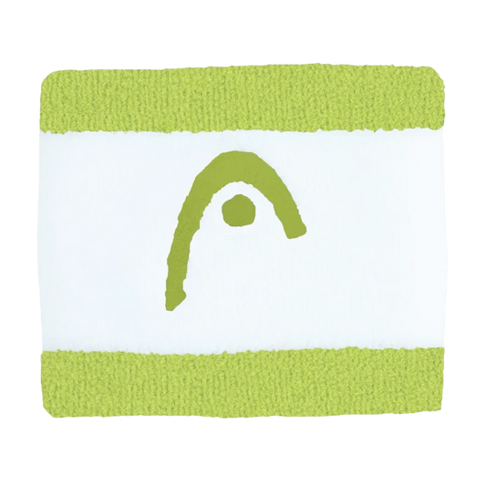 Muñequeras Head Striped 2.5 Lima/Blanco 2025 2 unidades