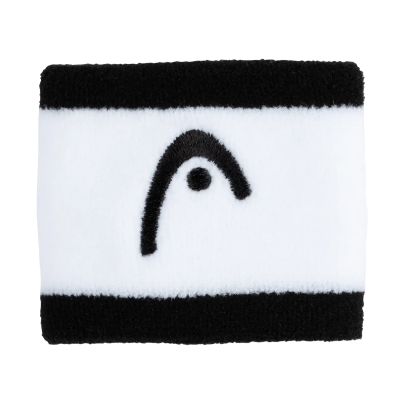 Muñequeras Head Striped 2.5 Negro/Blanco 2025 2 unidades