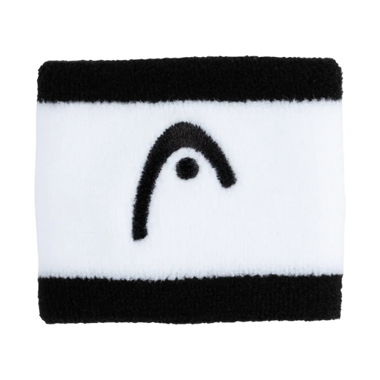 Muñequeras Head Striped 2.5 Negro/Blanco 2025 2 unidades