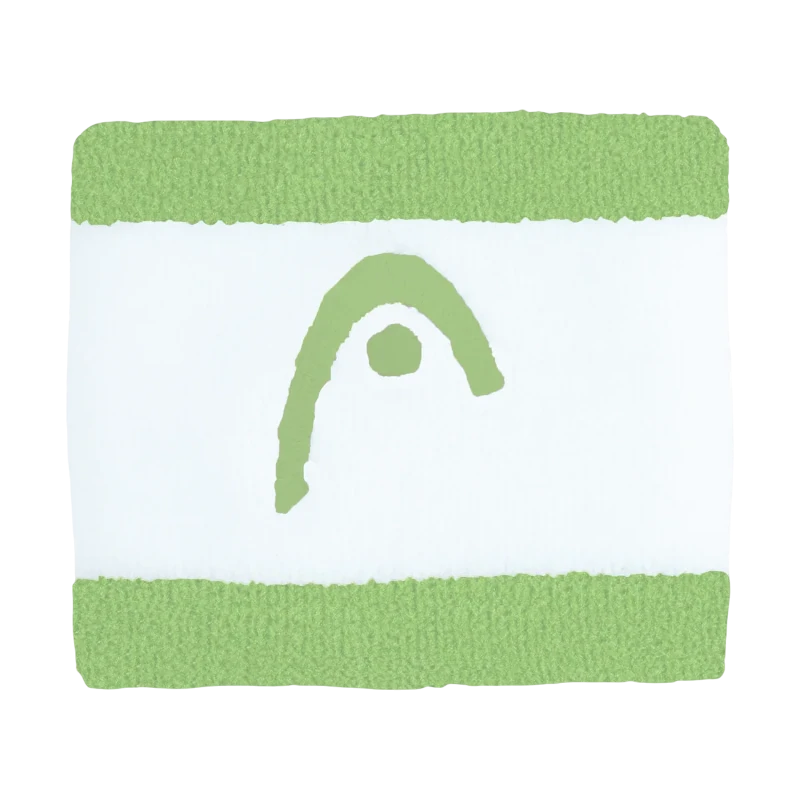 Muñequeras Head Striped 2.5 Verde Celery/Blanco 2025 2 unidades