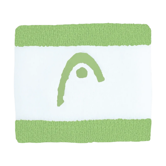 Muñequeras Head Striped 2.5 Verde Celery/Blanco 2025 2 unidades