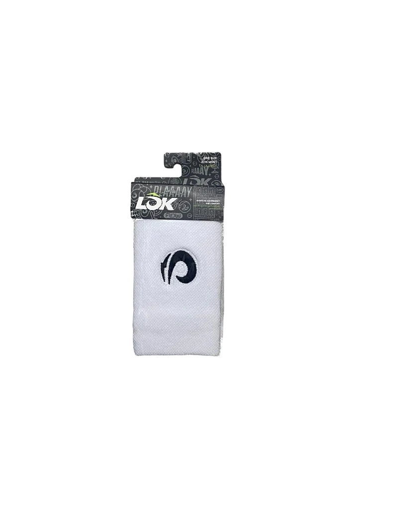 Muñequeras Lok Match Blanco Largas 2 unidades