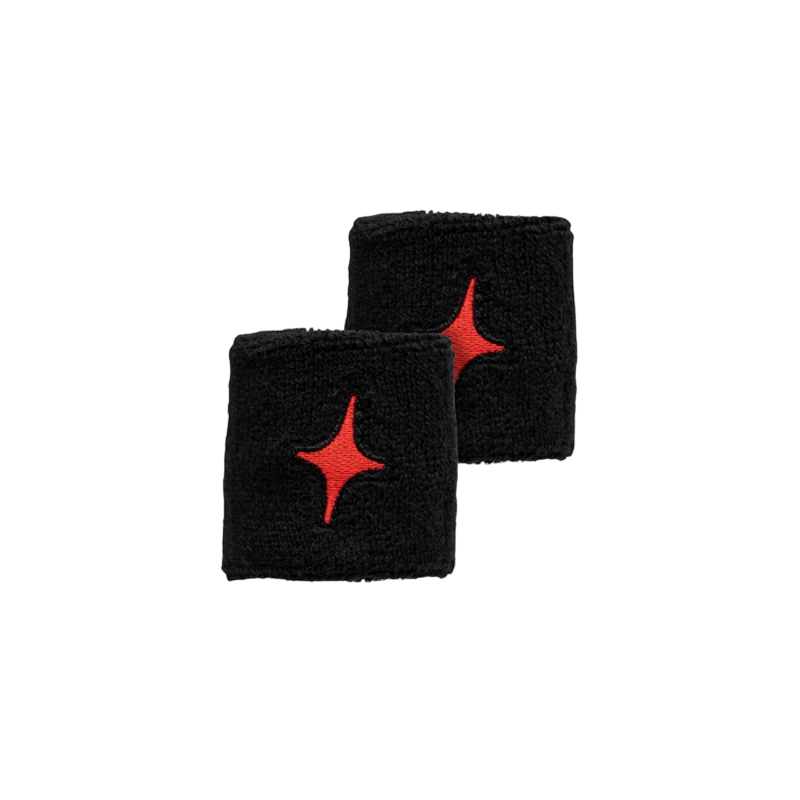 Muñequeras Starvie Negra Star Roja 2 unidades