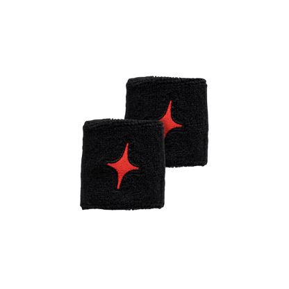 Muñequeras Starvie Negra Star Roja 2 unidades