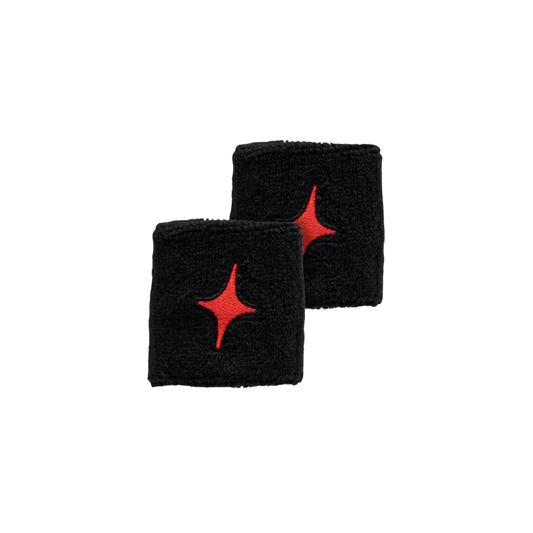 Muñequeras Starvie Negra Star Roja 2 unidades