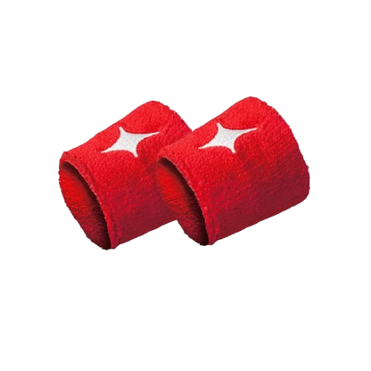 Muñequeras Starvie Rojas Star Blanca 2 unidades