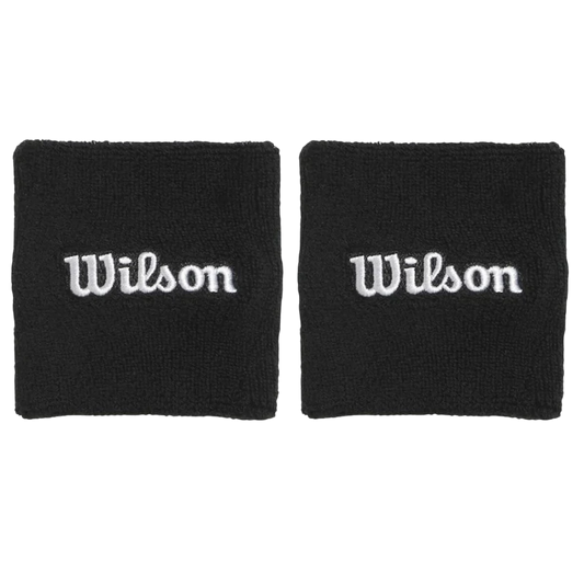 Muñequeras Wilson Negras 2 unidades