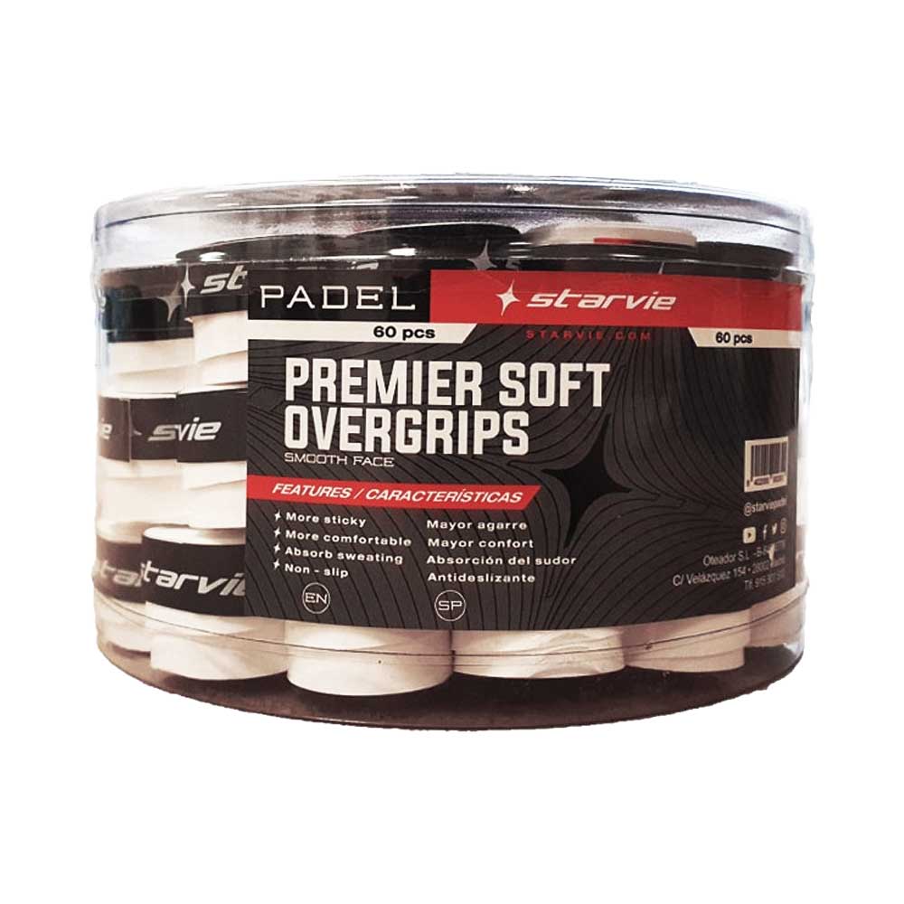 Cubo Overgrips Starvie Premier Soft Padel 60 unidades