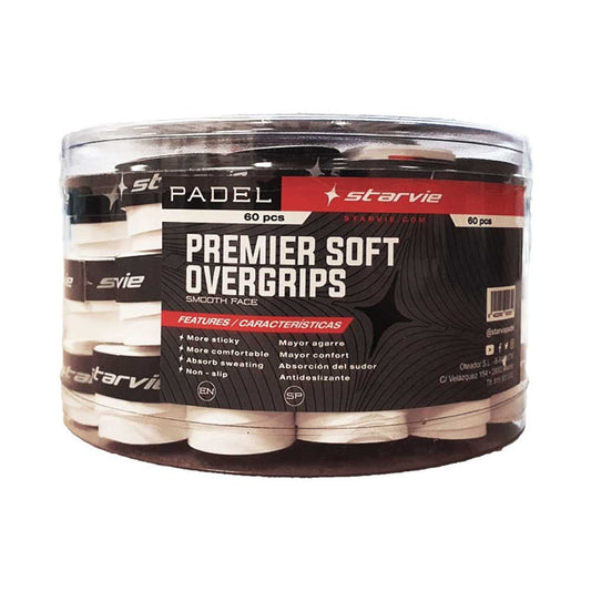 Cubo Overgrips Starvie Premier Soft Padel 60 unidades