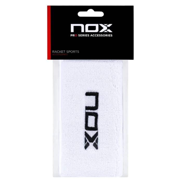 Muñequeras Nox Blanco/Logo Negro 2 unidades