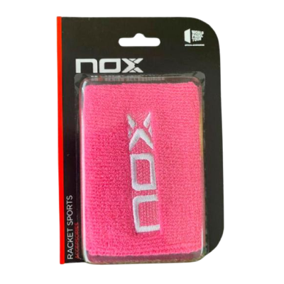 Muñequeras Nox Rosa/Logo Blanco 2 unidades