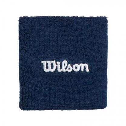 Muñequeras Wilson Wide Terry Blanco/Azul Marino 2 unidades
