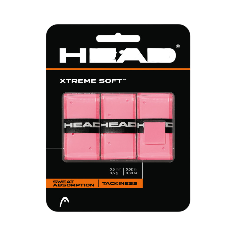 Pack 3 Overgrips Head Extreme Soft Rosa